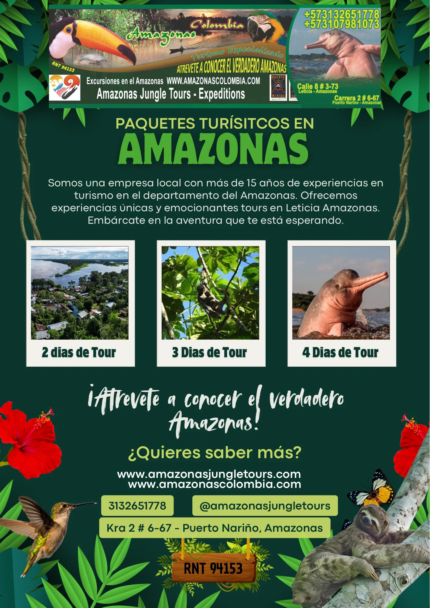 OPeradora de turismo en Leticia Amazonas